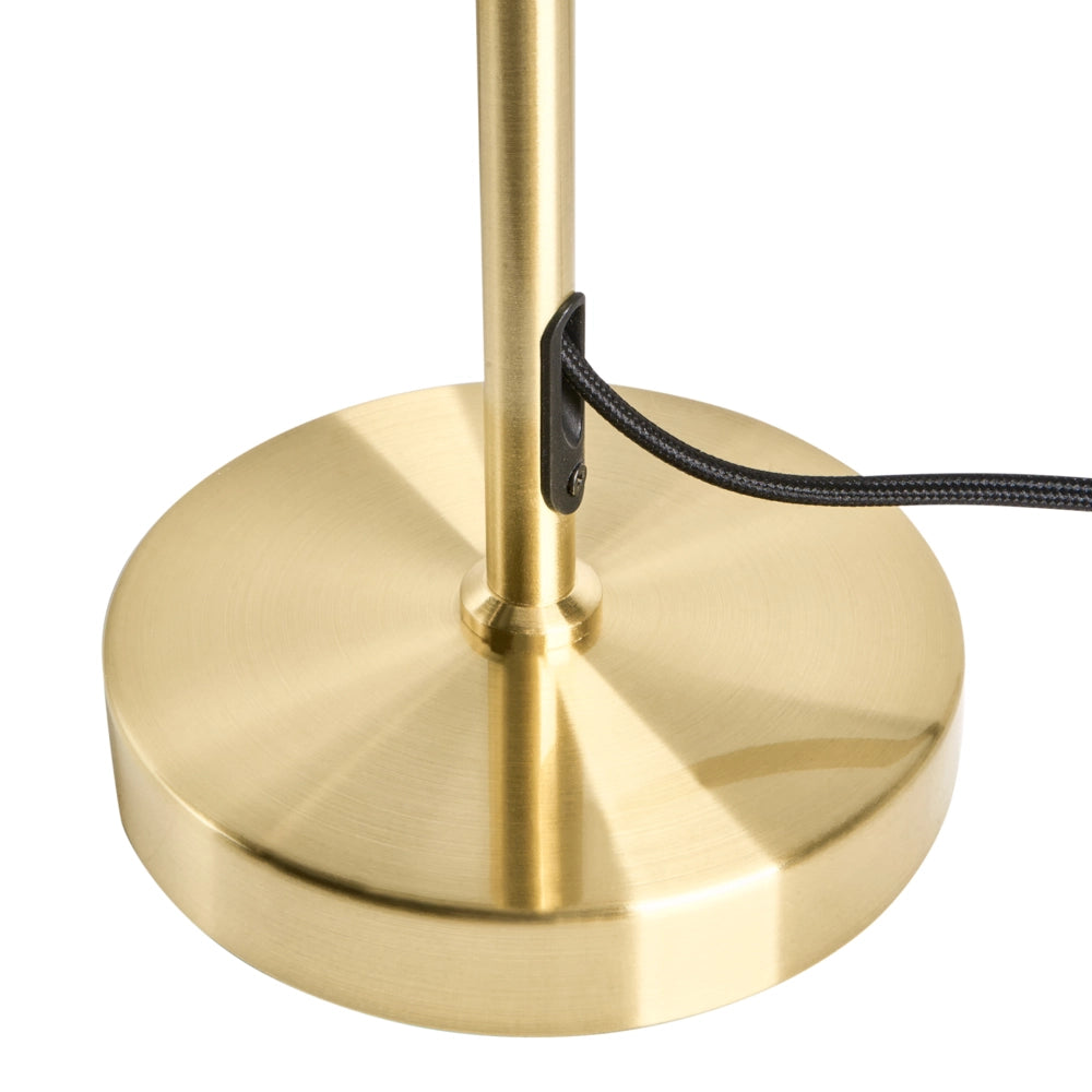 Lampada da tavolo Base in ferro metallico oro Paralume in vetro bianco Design moderno Soggiorno Camera da letto