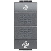 Living Light - Comando ventilazione 1-0-2 antracite - L4027VMC