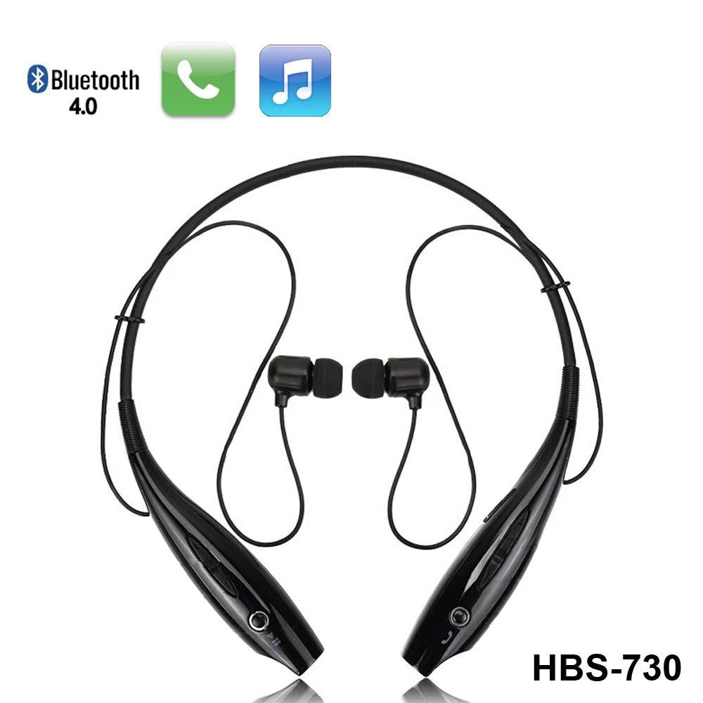 Trade Shop - Cuffie Stereo Audio Auricolari Microfono Bluetooth Smartphone Sport Fitness -