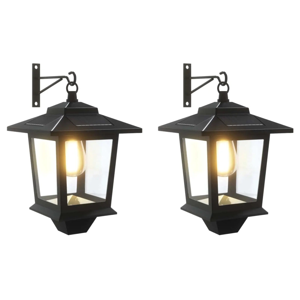 Lampada da Muro with LED Bulb 2 pz Nero 19 x 14 x 25 cm 42042689