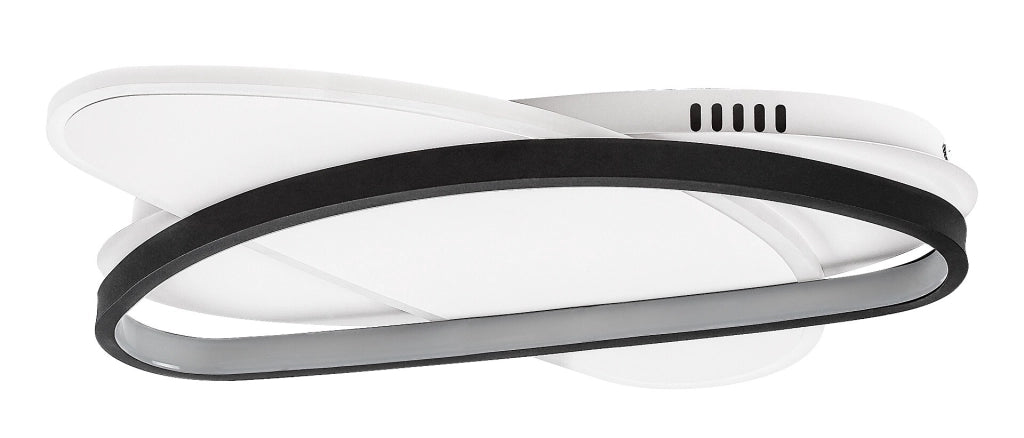 Plafoniera LED dimmerabile Brantiel bianco nero 57W