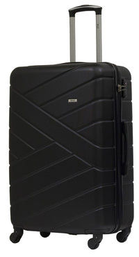 Set 3 Valigie Trolley Rigide in ABS 4 Ruote TSA Ravizzoni Giove Nero