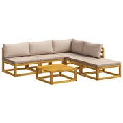 Set di divani 6 pz Naturale Legno di Acacia Massello 3417237