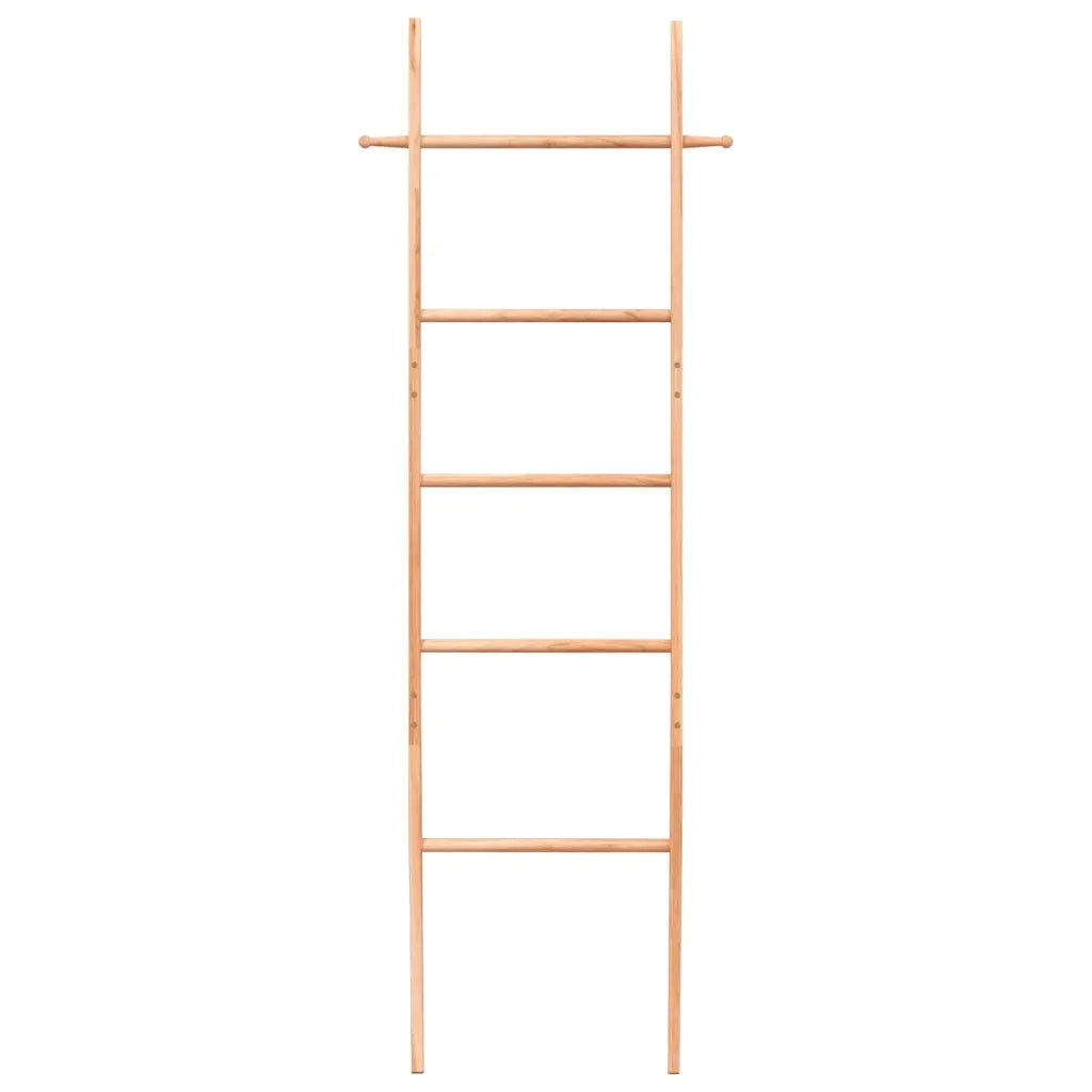 Scala Porta Asciugamani 170 cm in Legno Massello di Noce 350375