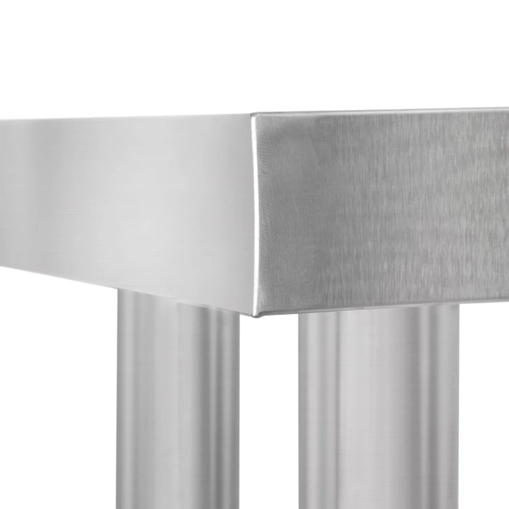 Banco di lavoro per ristorazione Tavolo in acciaio inox per la preparazione degli alimenti Cucina mobile 76cm x 45cm x 86cm