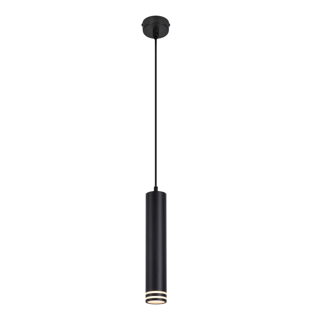Lampada a sospensione ZMH GU10 Cilindro 1 luce Nero moderno per cucina Camera da letto Soggiorno