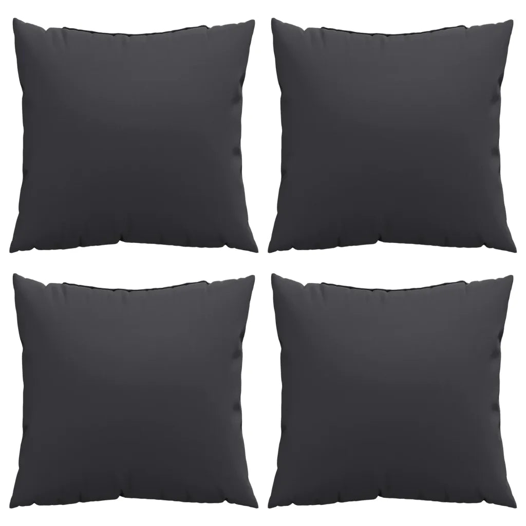 Cuscini per Divano 4 pz Neri 40x40 cm in Tessuto