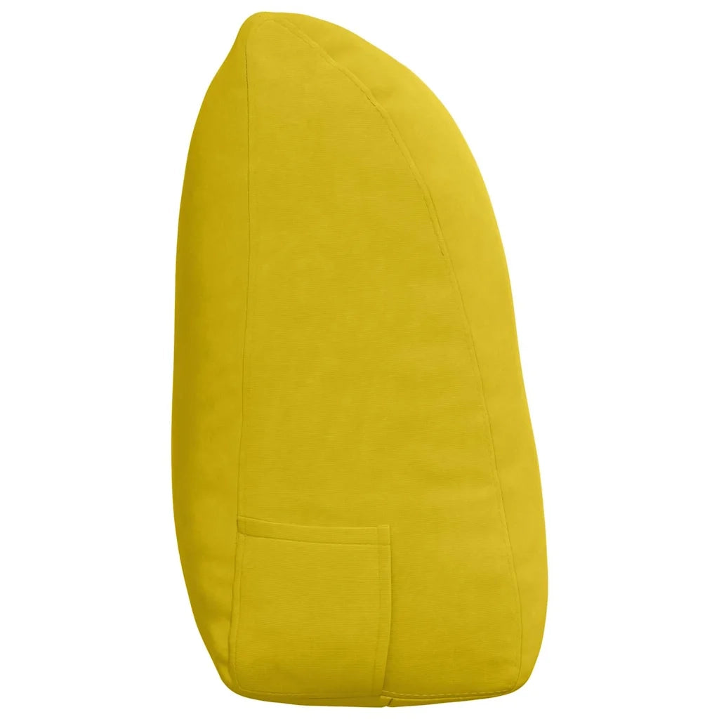 Cuscino per Schiena Giallo 120 x 24 x 50 cm Velluto 42014494