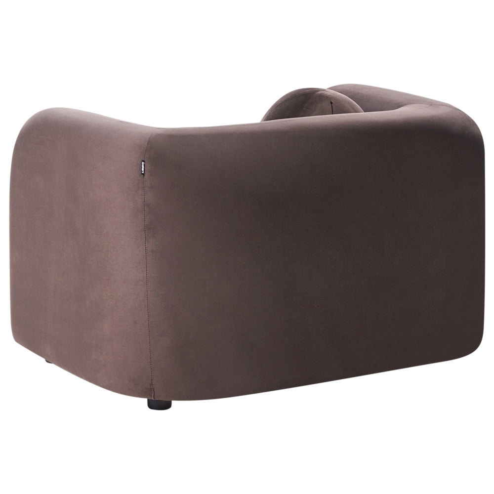Set da salotto a 4 posti in velluto marrone scuro Poltrona con cuscini extra Stile retrò glamour Art Déco