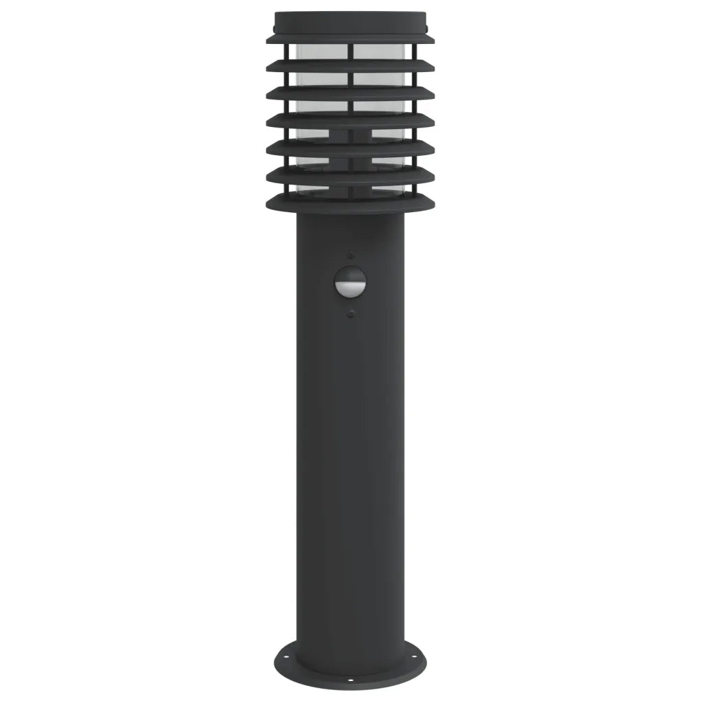 Lampade da Terra per Esterni Sensore 3 pz Nere 60 cm Acciaio