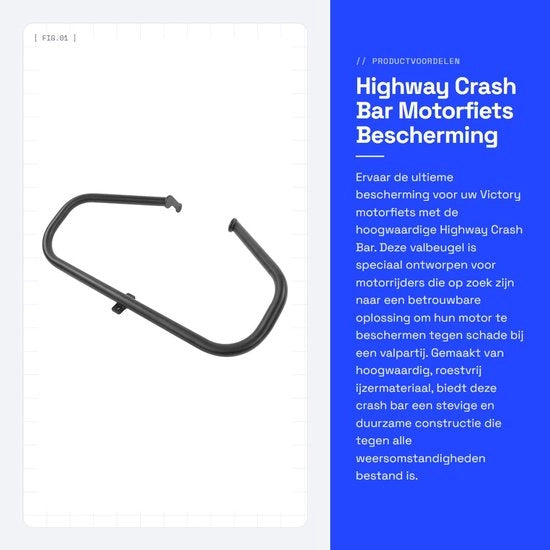 Barra di Protezione per Motocicletta - Costruzione in Acciaio Duraturo - Installazione Facile - Protezione del Motore - Progettazione Stilistica - Inox e Resistente alla Corrosione - Paraurti per Motocicletta
