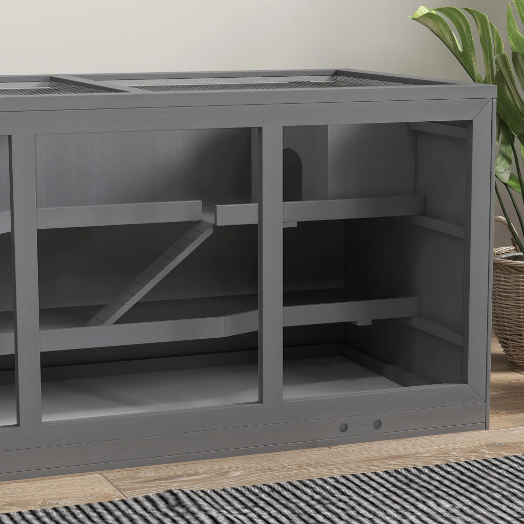 Gabbia per Criceti ¨C Minimal ¨C Legno Grigio
