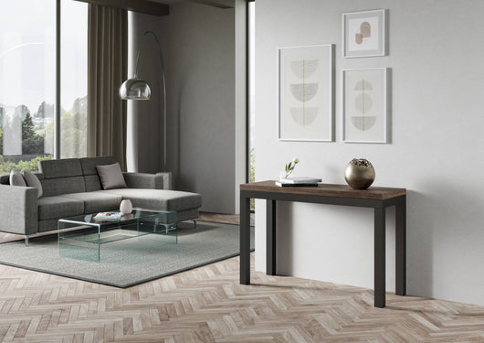 Tavolo Salvaspazio Allungabile 120x45/90x80/78 cm Everyday Double Noce