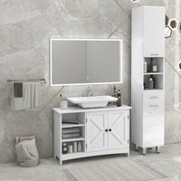 Mobile Sottolavello da Bagno 90x30x60 cm in Legno Bianco