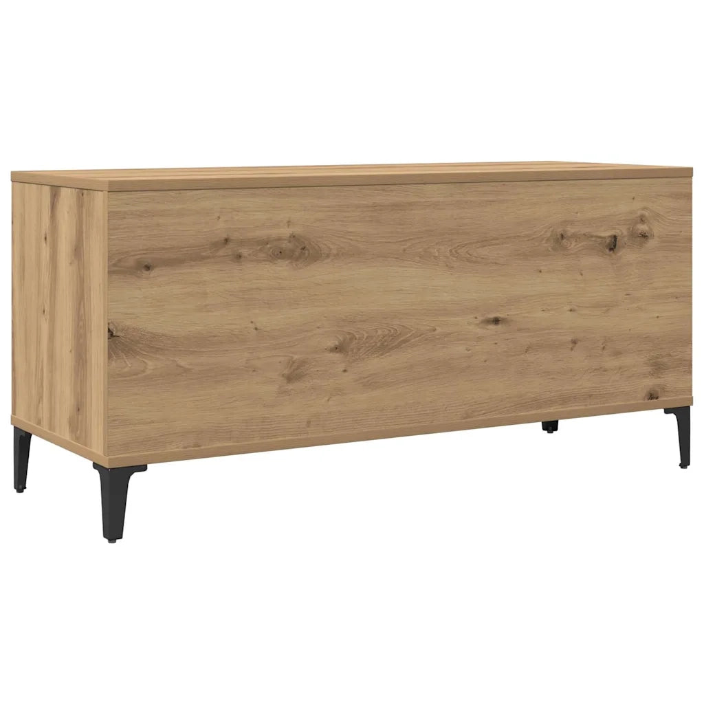 Mobile Porta Dischi Rovere Artigianale 100x38x48 cm Multistrato 857170