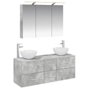 Set di mobili per il bagno 4 pcs Grigio Cemento 3406738