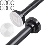 Telescopio in acciaio inossidabile per corda di tenda senza viti - maniglia per tende e divisorio per bagno - 70-130 cm
