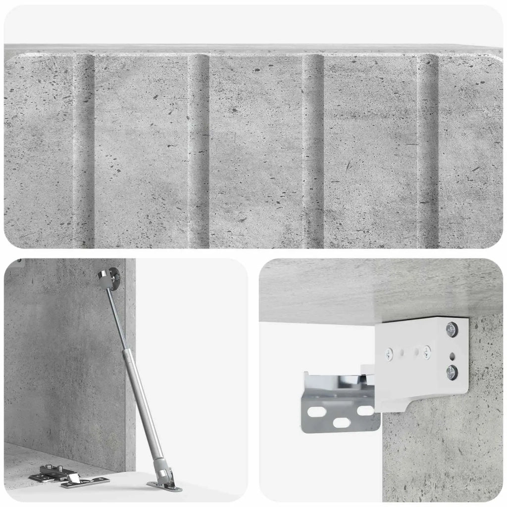 Mobile Porta TV da Muro Grigio Cemento 59,5 x 31 x 30 cm
