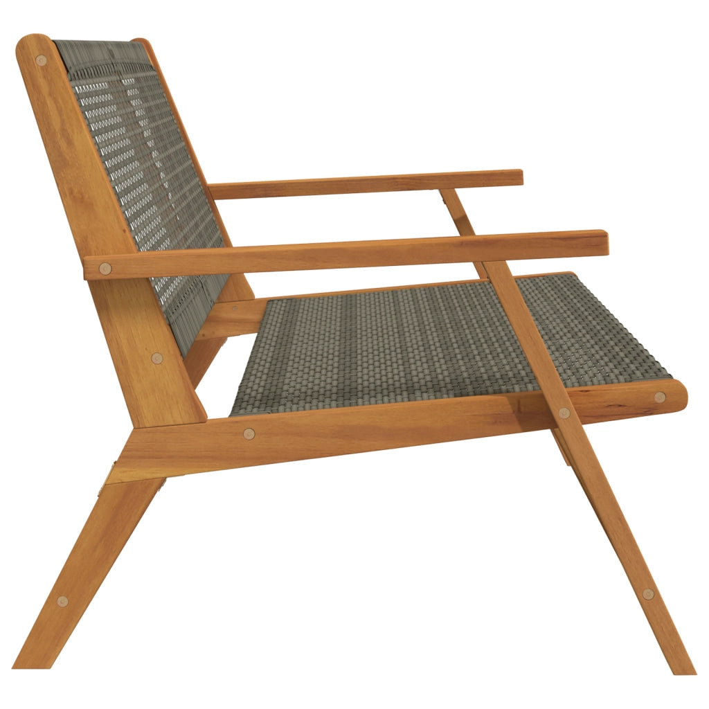 Panchina da Giardino Grigia 122x76x73.5 cm Legno Massello di Acacia