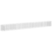 Aiuola rialzata in gabbione di ferro zincato 540 x 50 x 50 cm Argento 02_0039925