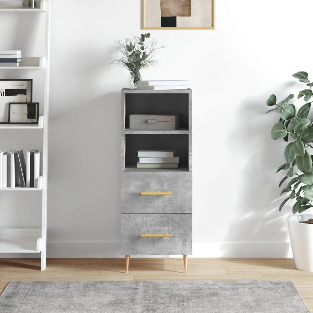 Credenza-Buffet-Armadio da cucina Grigio Cemento 34,5x34x90 cm in Legno Multistrato 630922