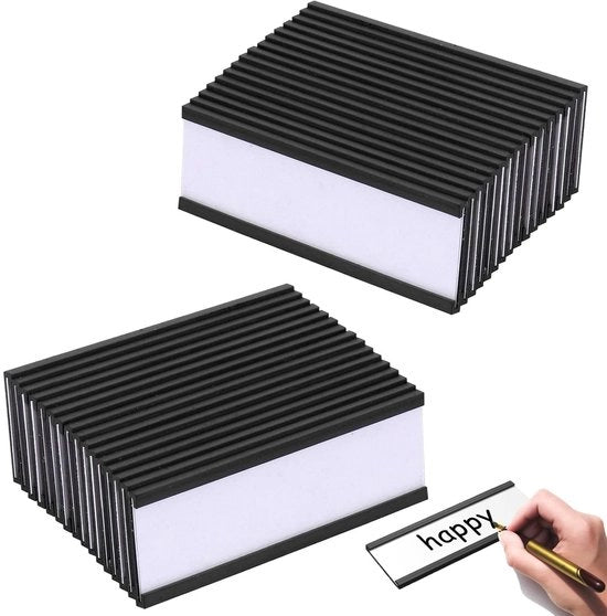 Etichette magnetiche 30 pezzi - Autoadesive - 7,5x2,5 cm - Con pellicola protettiva - Per ufficio/organizzazione
