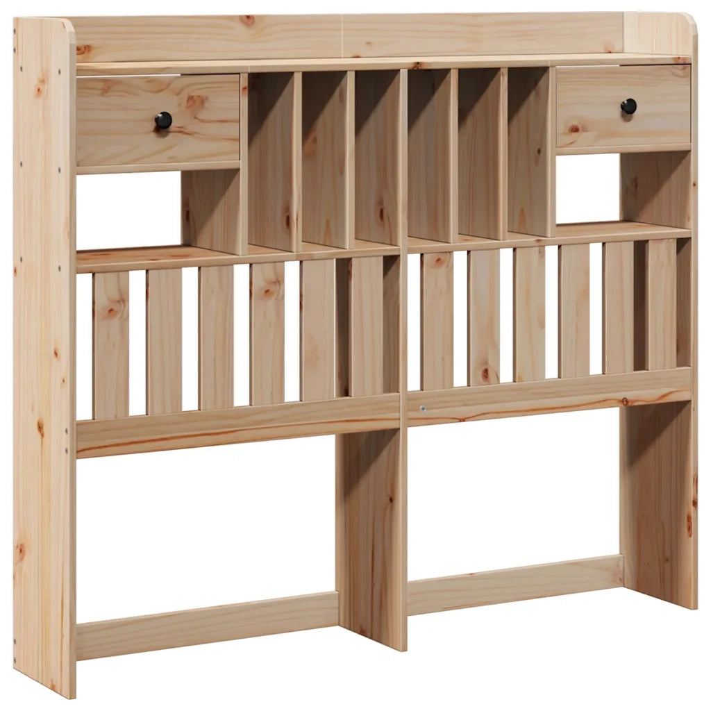 Testiera con Ripiani-Testata contenitore 135 cm in Legno Massello di Pino 690518