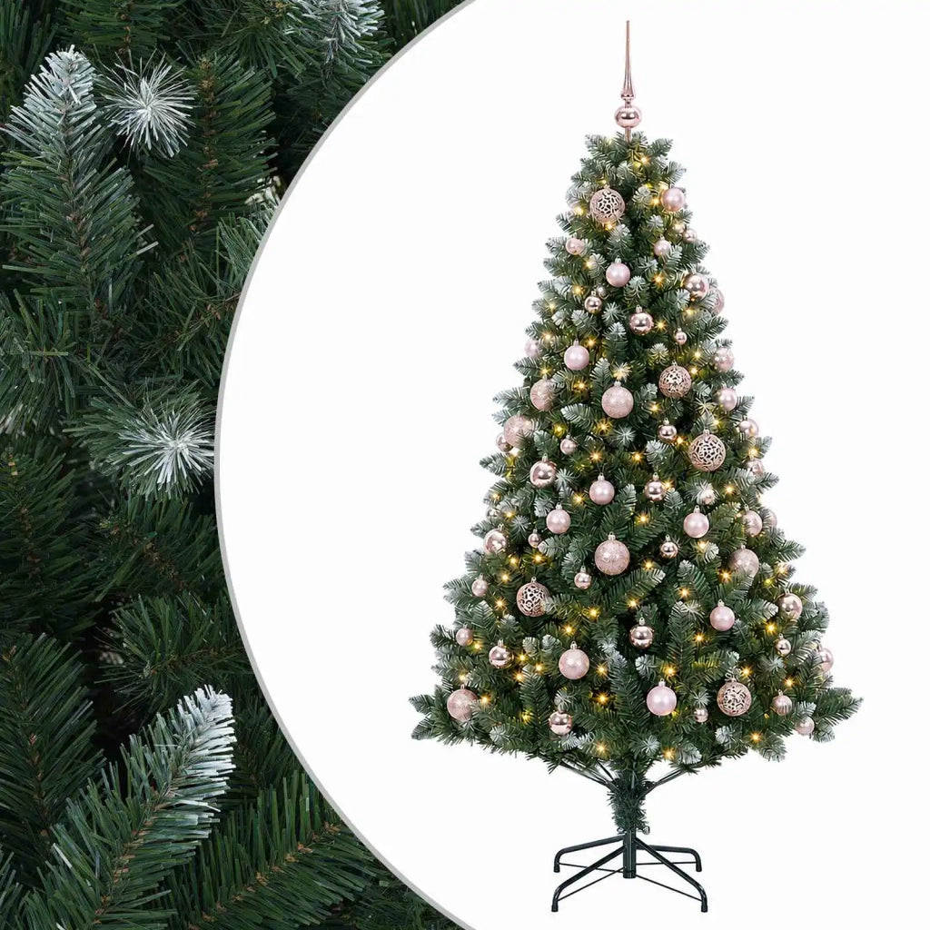 Albero di Natale Artificiale con Palline 210 cm 300 LED 3461338
