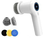 Kit di pulizia elettrico - Aspirapolvere manuale - Bianco - Set di pennelli sostituibili - Adatto per Bagno, Pavimento, Parete, Muro, Tegola, Tavolato