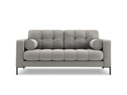 Cosmopolitan Design - Divano "Bali" 2 posti in tessuto strutturato grigio chiaro 