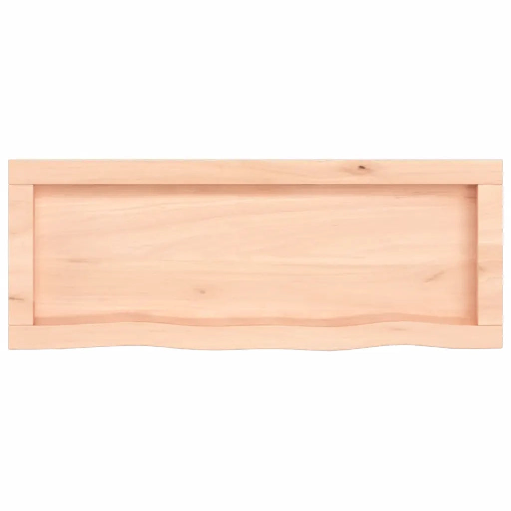 Ripiano a Parete 80x30x(2-4) cm Massello Rovere Non Trattato