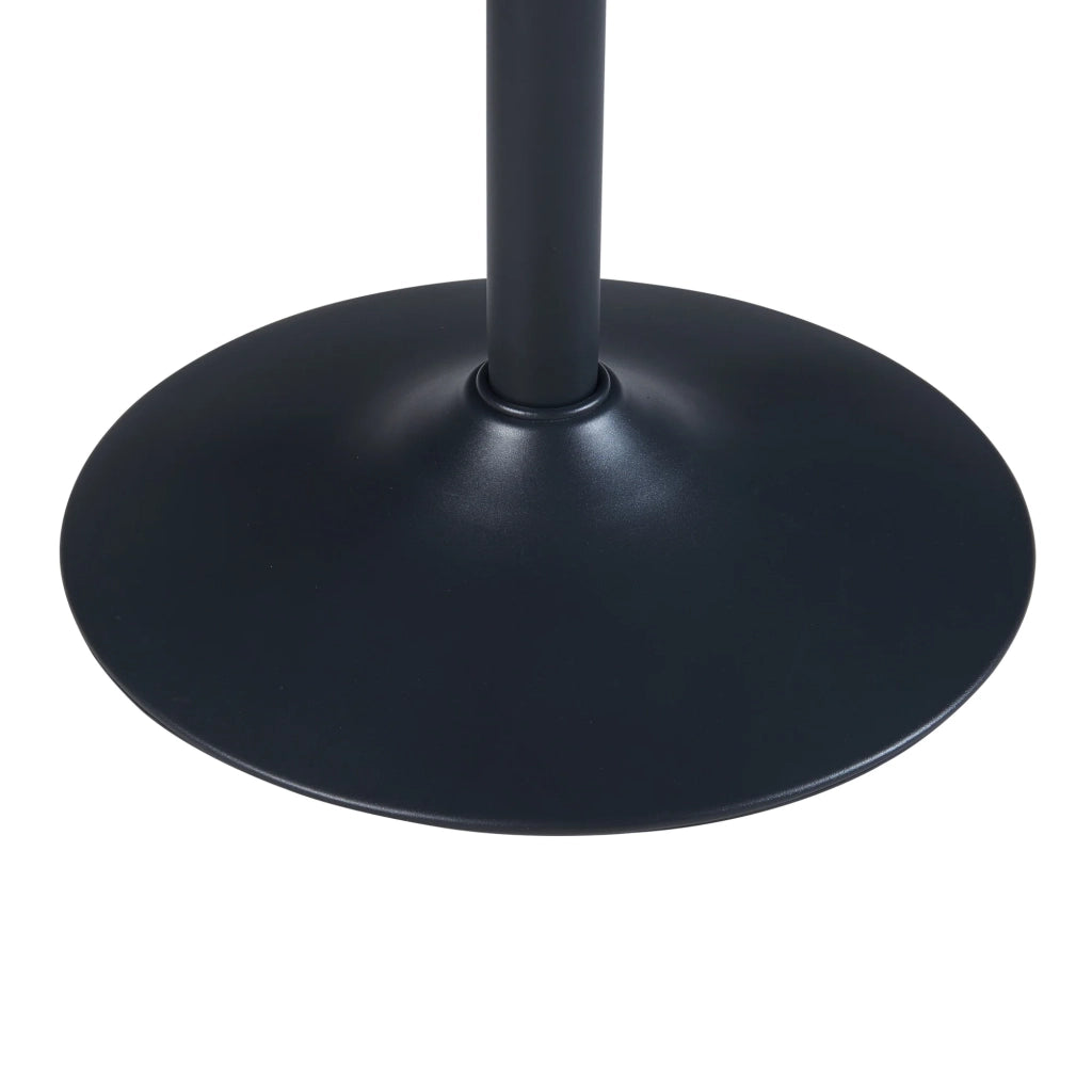 Tavolo alto rotondo Vantaa acciaio e MDF 100 x 60 cm effetto noce nero 03_0011086