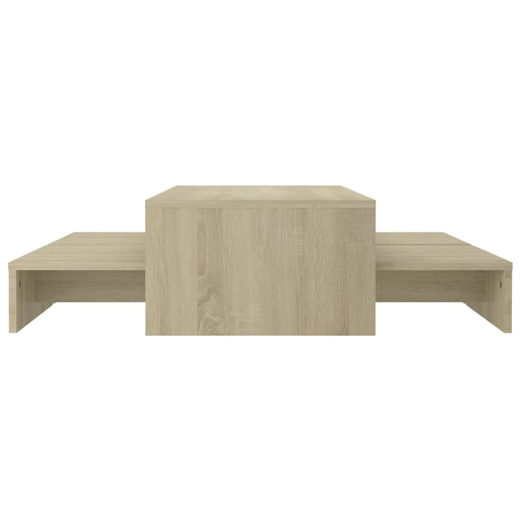 Set di tavolini da caffè impilabili Sonoma in legno ingegnerizzato marrone 02_0044671