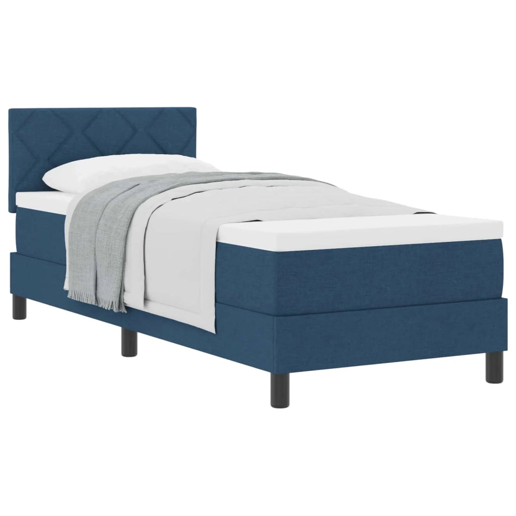 Letto a molle con materasso Blu 80 x 200 cm Tessuto 3338726