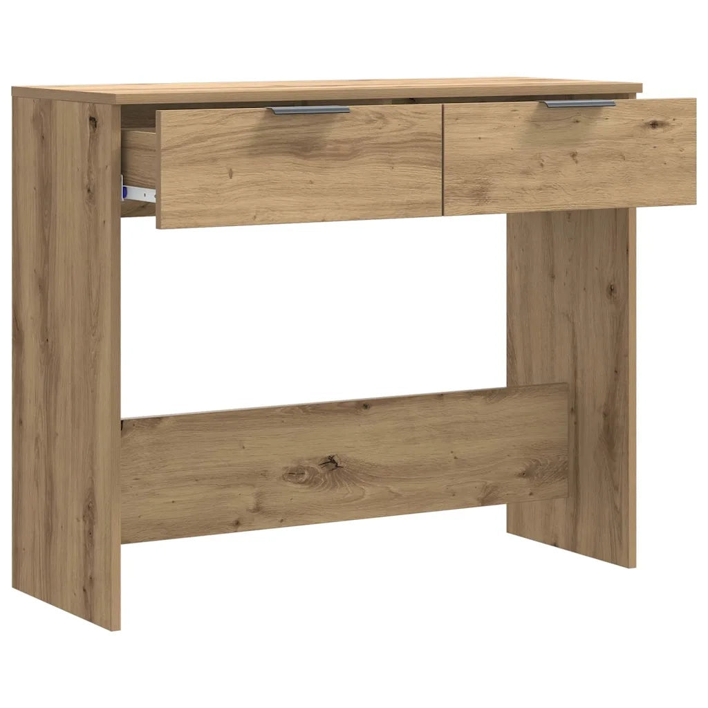 Tavolo Consolle Rovere Artigianale 90x36x75 cm in Truciolato 856946