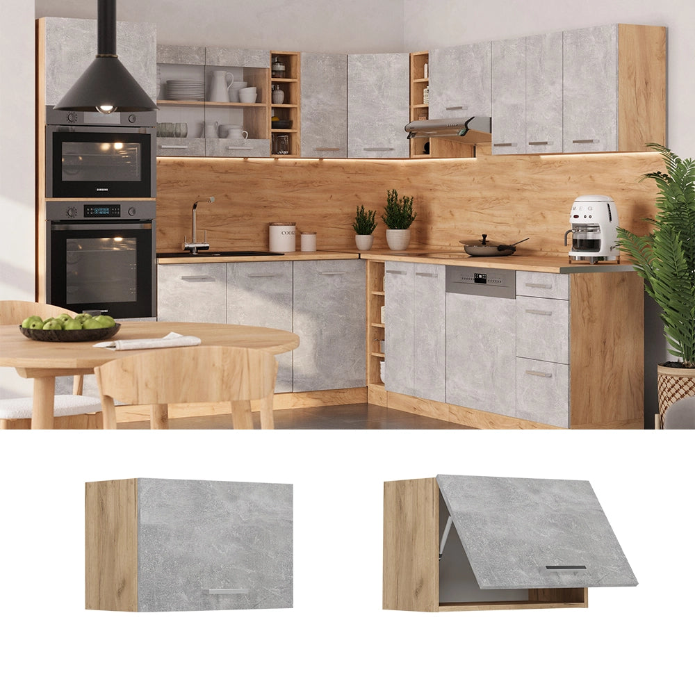 Vicco Pensile da cucina Calcestruzzo 60 cm Piatto