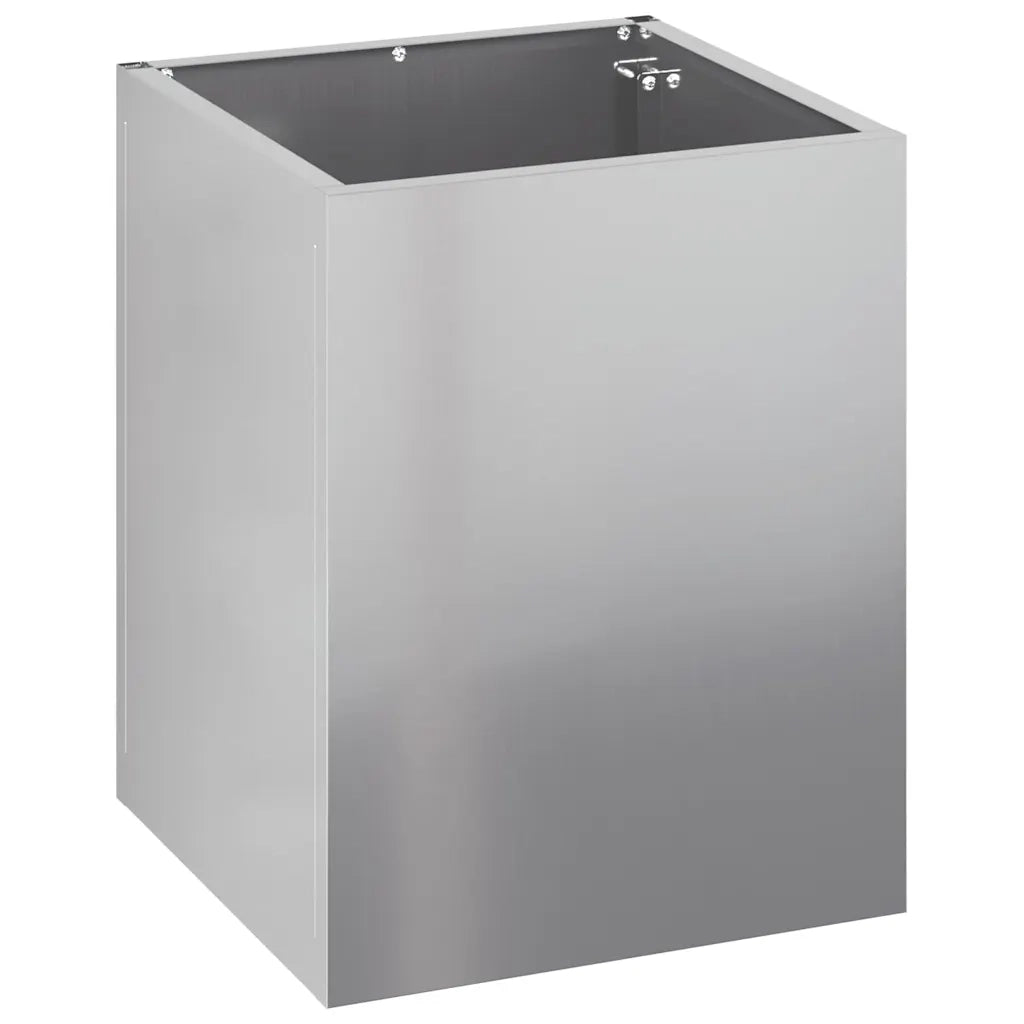 Vaso da giardino Acciaio zincato 32 x 32 x 40 cm 876348