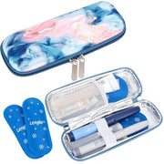 Portatile per Insuline - Termos per Insuline con 2 Accumulatori - Raffreddatore per Medicinali per Viaggi - Autorizzato da TSA - Compatto e Leggero - Mantiene Temperatura per 4-6 Ore