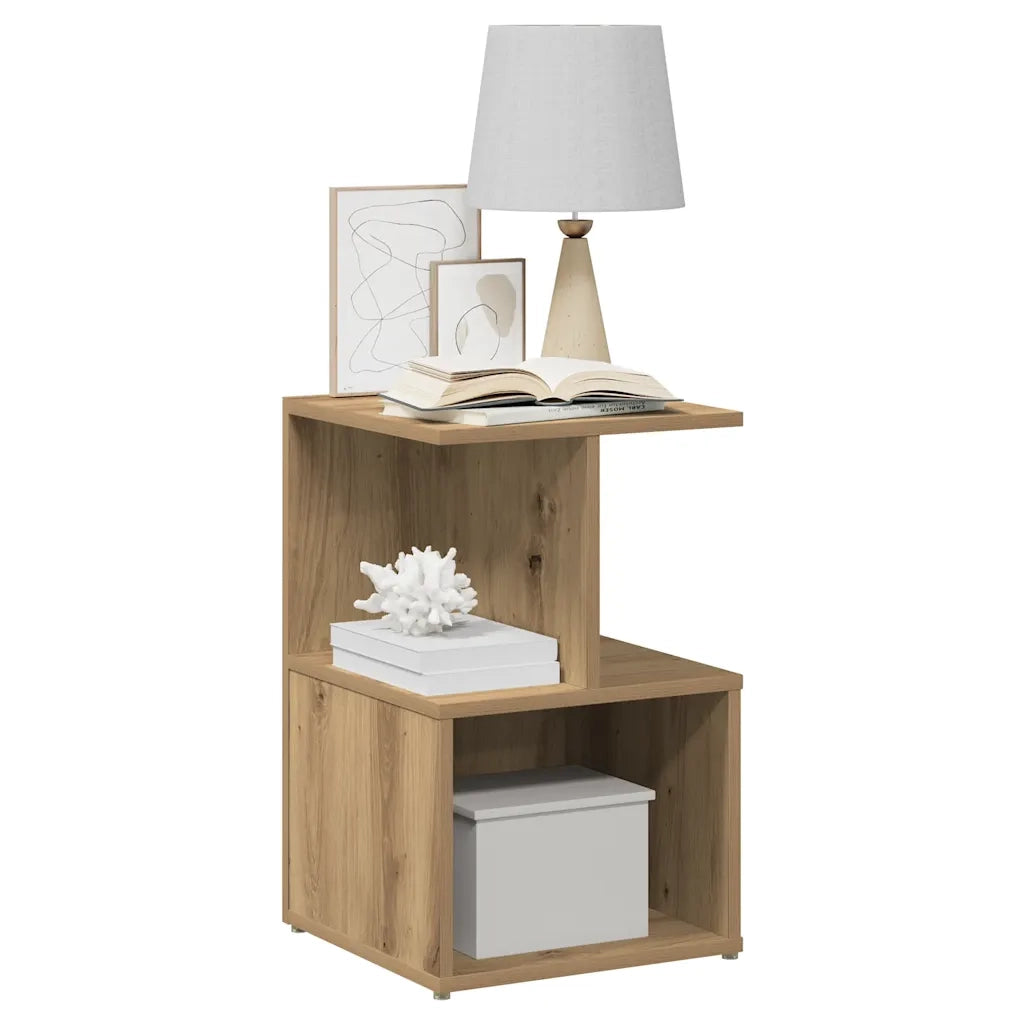 Comodino | Armadio da Notte | Mobiletto da notte Rovere Artigianale 35x35x55 cm in Legno Multistrato
