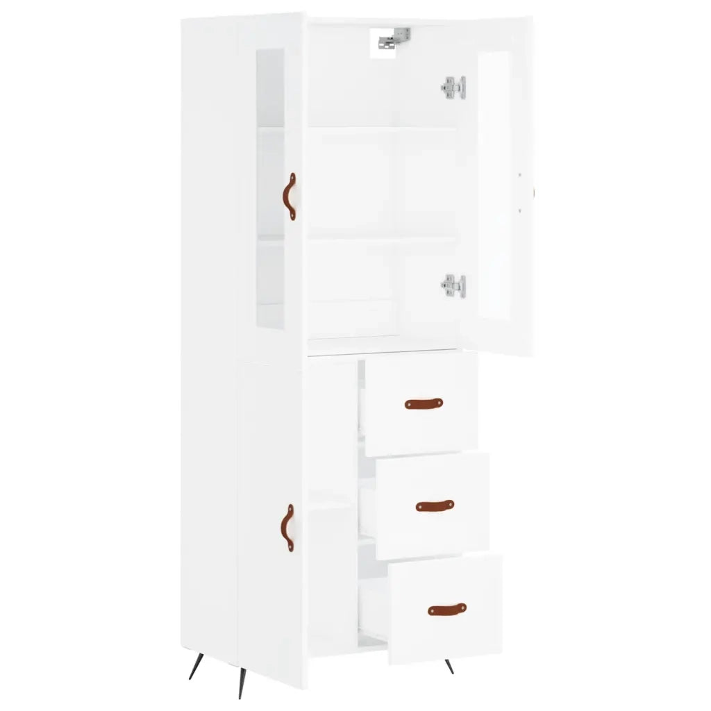 Credenza Bianca 69,5x34x180 cm in Legno Multistrato 3198441