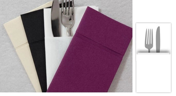 Set 40 Pezzi Tovaglioli da Tavola Carta Simil Tessuto Bianco 40 x 40 cm