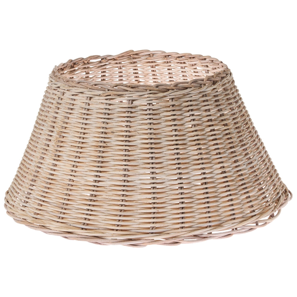 Collare per albero di Natale in rattan ⌀ 50 cm fatto a mano rotondo accessori decorazioni marrone chiaro