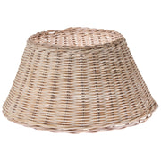 Collare per albero di Natale in rattan ⌀ 50 cm fatto a mano rotondo accessori decorazioni marrone chiaro