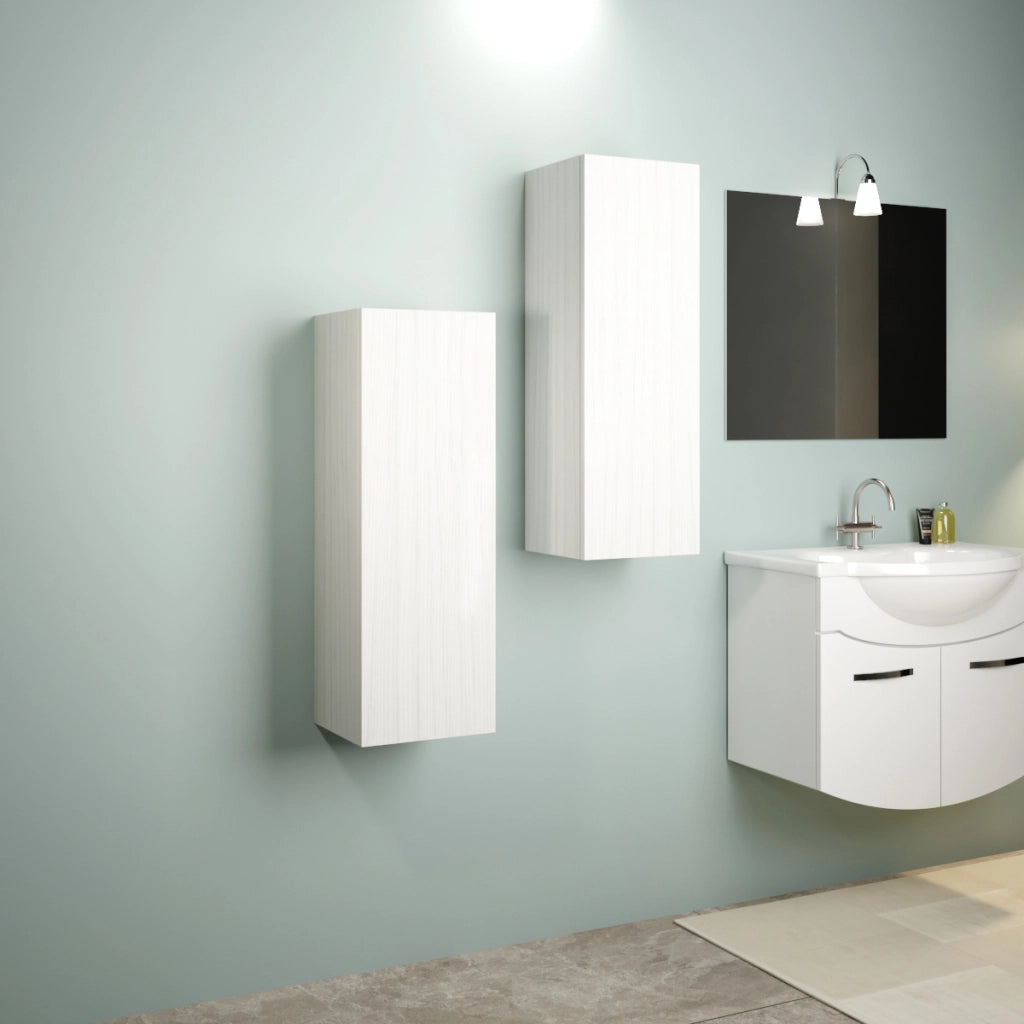 COLONNA BAGNO SOSPESA IN MDF 1 ANTA H.90CM - L=31CM H=90CM P=27CM  PORTUNA BIANCO  - MOB
