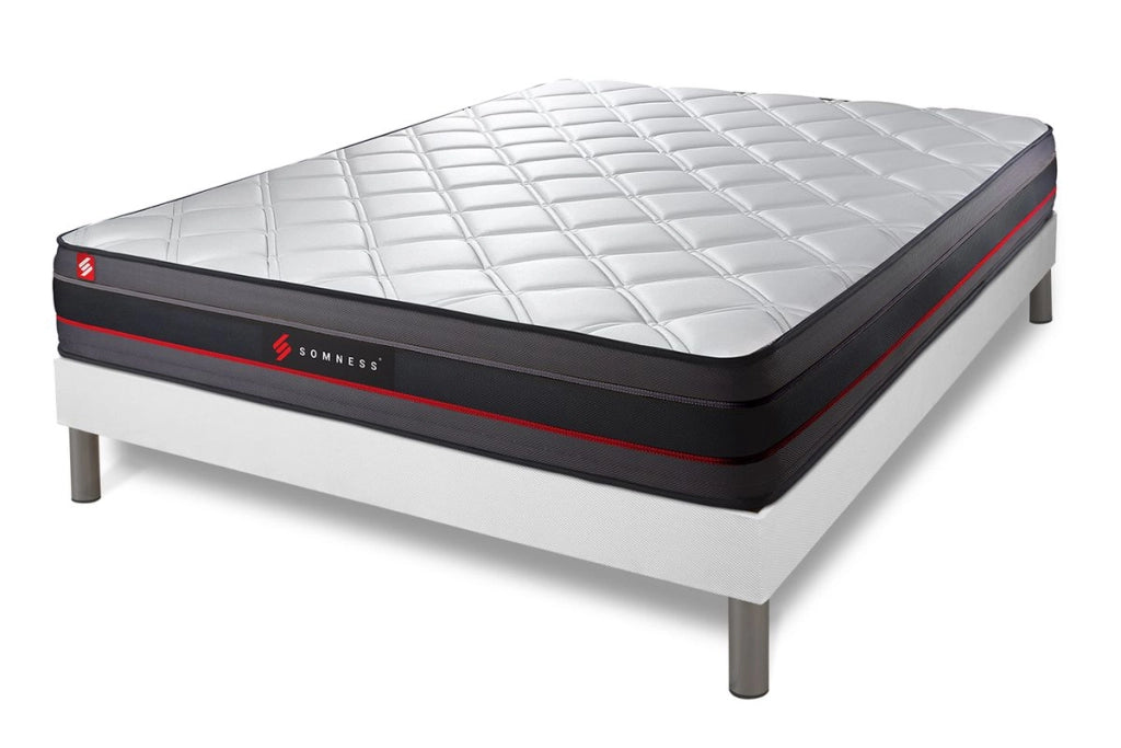 Pacchetto letto completo - Materasso 140x200cm + Box spring con doghe (kit) + 2 cuscini + Piumino - Regen