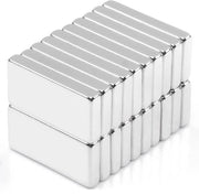 Set di 20 magneti neodimio extra forti, 20 x 10 x 3 mm magneti rettangolari, magneti forti per lavagne, magneti adesivi, magneti forti di terra rara per lavagne, ripiani e lavagne magnetiche