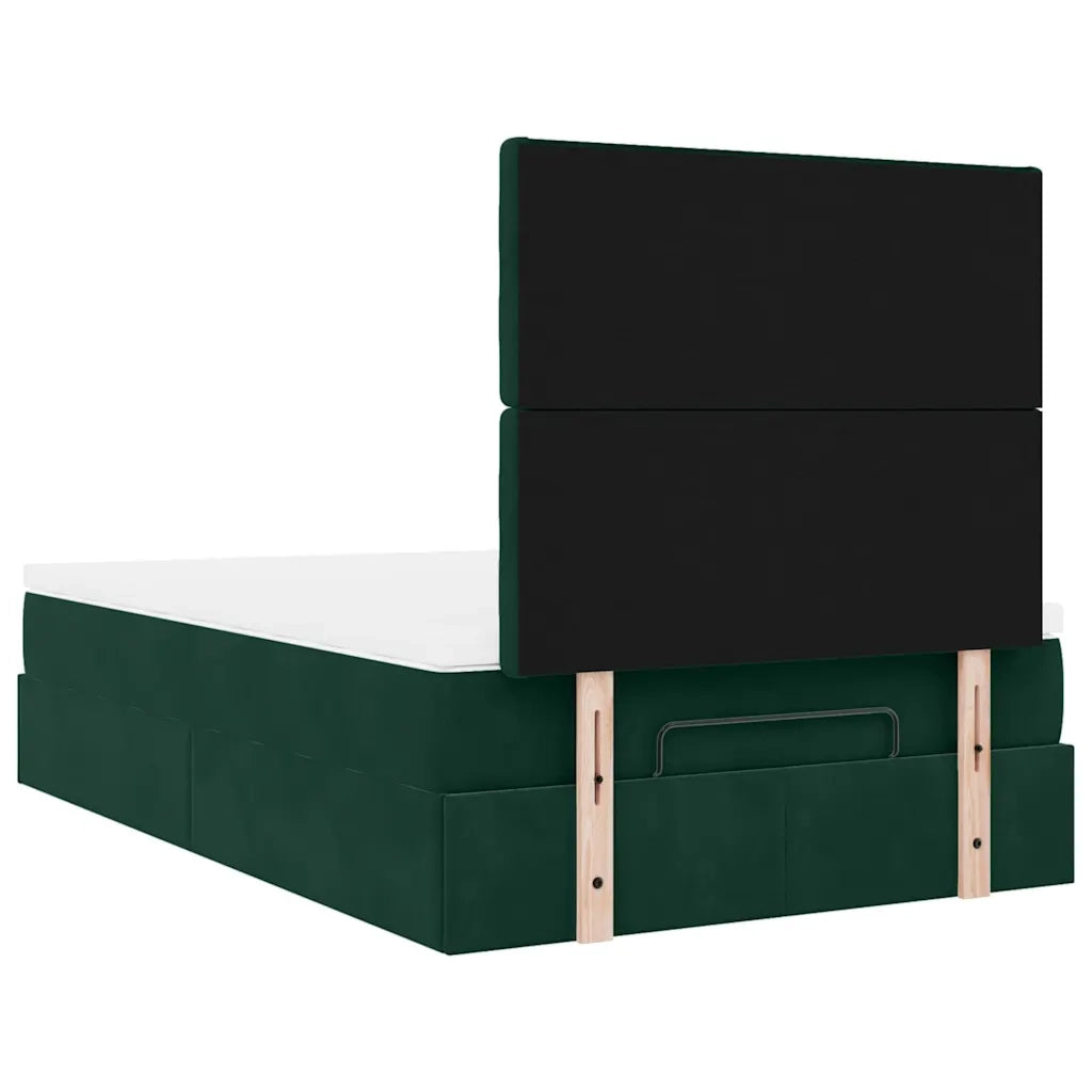 vidaXL Struttura Letto Pouf con Materassi 120x190 cm Velluto