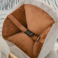 Cavallo a Dondolo a Forma di Orso con Suoni, Cavalluccio a Dondolo per Bambini 18-36 mesi Interattivo, Grigio, 60x33x50cm