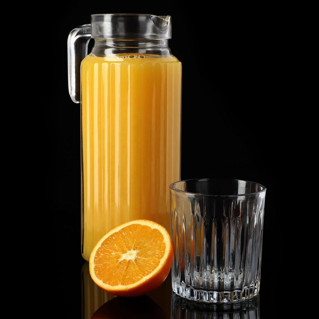 Caraffa in vetro KADAX per bevande, acqua, succhi di frutta, limonata, 1,1 l