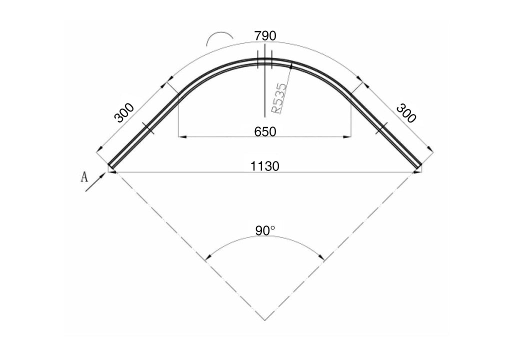 Box doccia tondo 80x80, cabina semicircolare in cristallo trasparente 6 mm BD8.8CTT